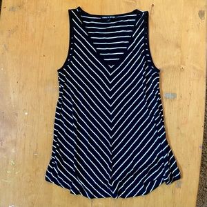NORDSTROM Black and white striped tank top
